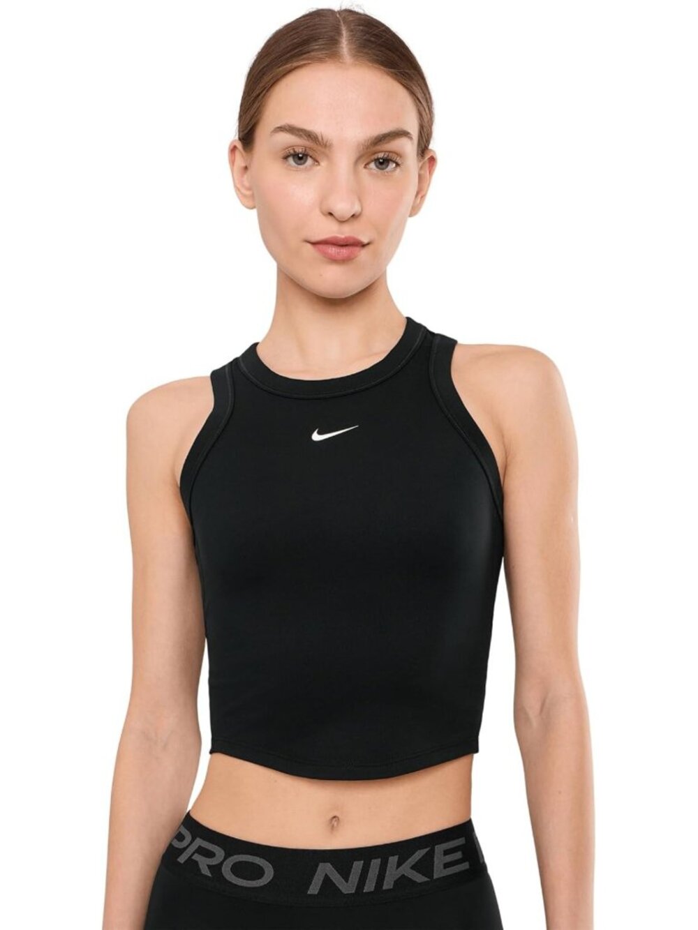 Women's Fitted Dri-FIT Cropped Tank Top - Moisture-Wicking Activewear